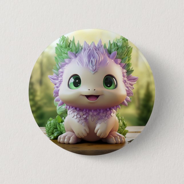 Badge Rond 5 Cm Minty, le charmant Axolotl (Devant)