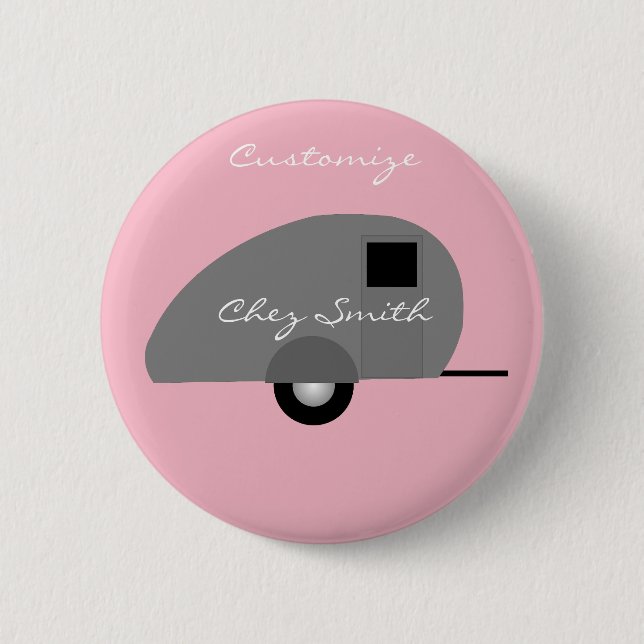 Badge Rond 5 Cm Minuscule remorque Teardrop Thunder_Cove (Devant)
