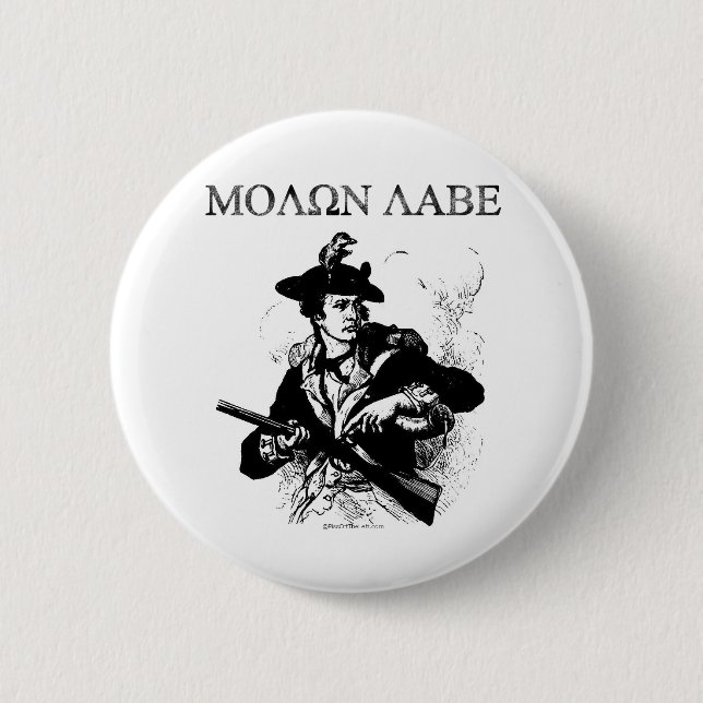 Badge Rond 5 Cm Minuteman de Molon Labe (Devant)
