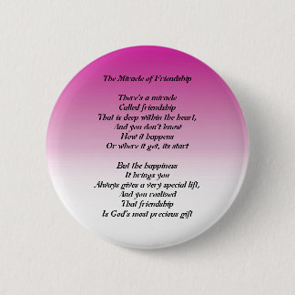 Badge Rond 5 Cm Miracle de bouton de poème d'amitié