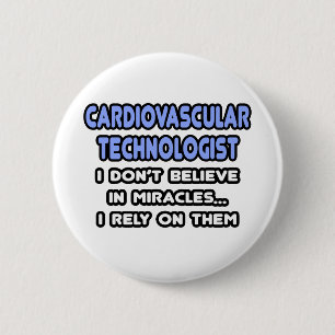 Badge Rond 5 Cm Miracles et technologues en cardiologie