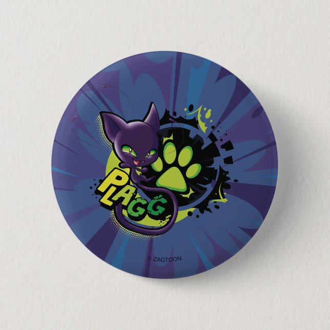 Badge Rond 5 Cm Miraculous Kwami Plagg (Devant)