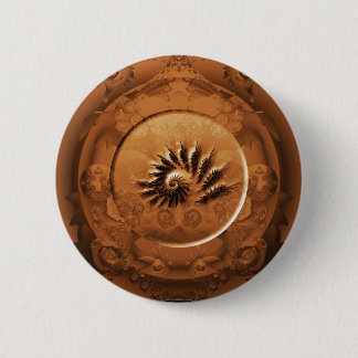 Badge Rond 5 Cm Miroir fossile de fractale
