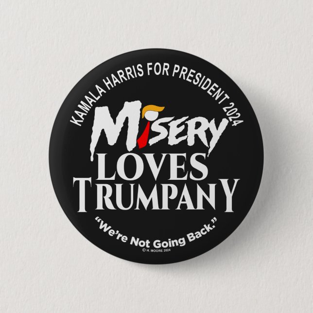 BADGE ROND 5 CM MISERY AIME LA TRUMPANY (Devant)