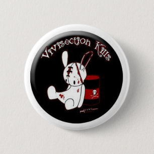 Badge Rond 5 Cm Mises à mort de vivisection