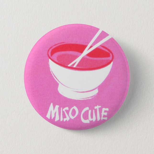 Badge Rond 5 Cm Miso mignon (Devant)