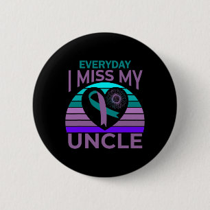 Badge Rond 5 Cm Miss Mon Oncle Coeur Tournesol Sensibilisation au 