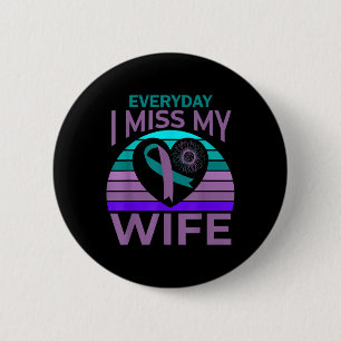 Badge Rond 5 Cm Miss My Femme Coeur Tournesol Suicide Sensibilisat