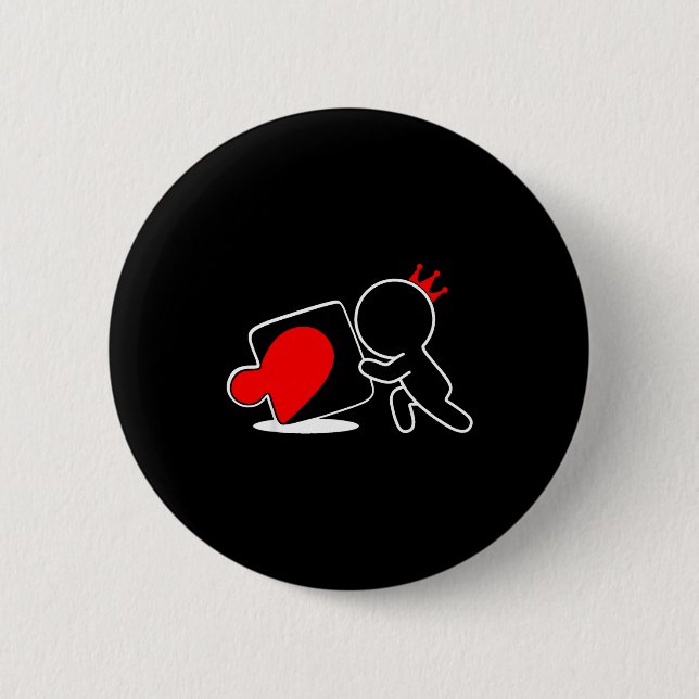 Badge Rond 5 Cm Missing Ece Heart Puzzle Couple Matching Valentine (Devant)