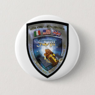 Badge Rond 5 Cm Mission rapide d'éclat de rayons gamma