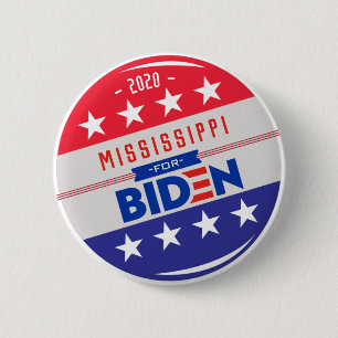 Badge Rond 5 Cm MISSISSIPPI pour Joe Biden à la présidence 2020