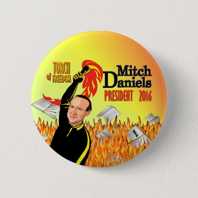 Badge Rond 5 Cm Mitch Daniels pour le président 2016 (Devant)