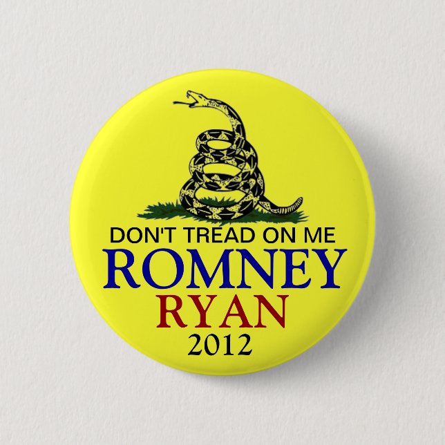BADGE ROND 5 CM MITT ROMNEY 2012 (Devant)