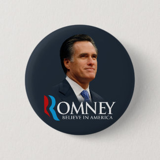 Badge Rond 5 Cm Mitt Romney croient au portrait de l'Amérique