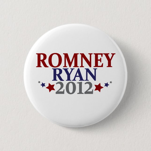 Badge Rond 5 Cm Mitt Romney Paul Ryan 2012 (Devant)