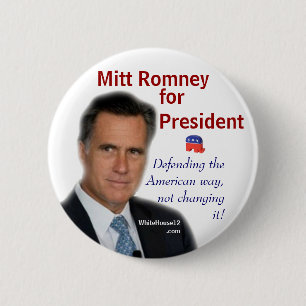 Badge Rond 5 Cm Mitt Romney pour le président
