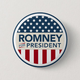 Badge Rond 5 Cm Mitt Romney pour le président 2012 (style de