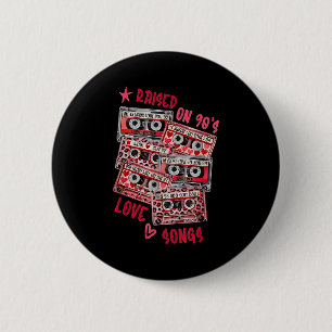 Badge Rond 5 Cm Mix Tape Chansons d'amour Musique 90s Cette Saint-