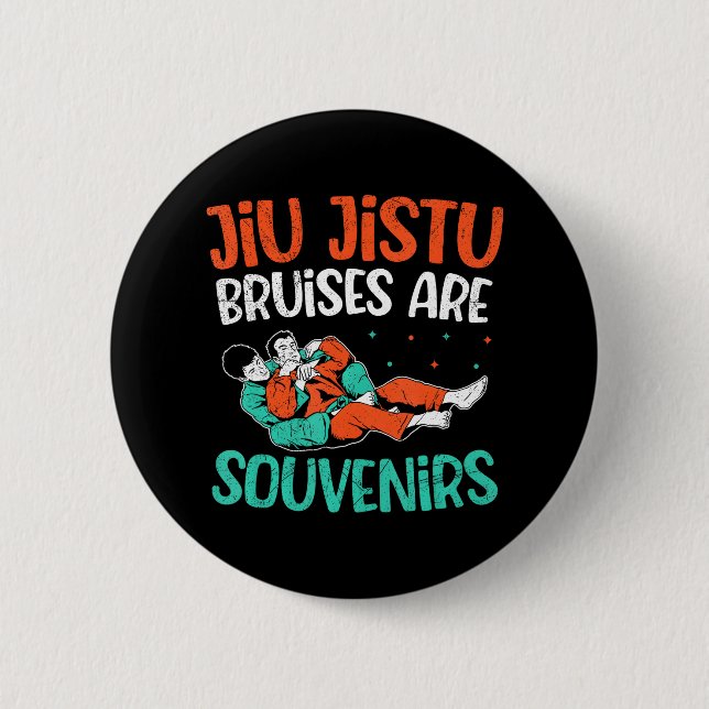 Badge Rond 5 Cm Mixed martial art brésilien Jiu Jitsu Trainer Arts (Devant)