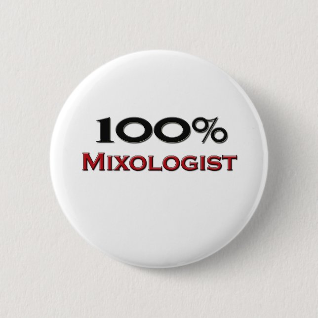 Badge Rond 5 Cm Mixologist de 100 pour cent (Devant)