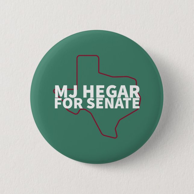 Badge Rond 5 Cm MJ Hegar Pour Bouton Du Sénat Américain (Devant)
