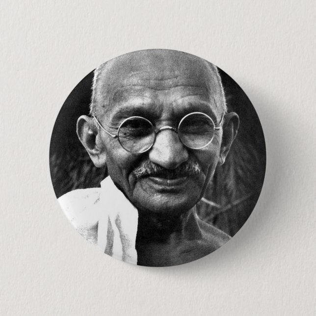Badge Rond 5 Cm MKGandhi (Devant)