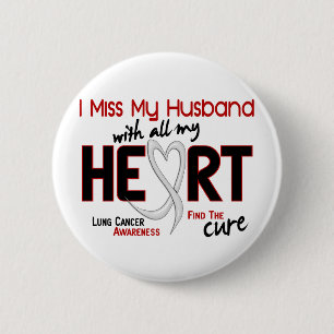 Badge Rond 5 Cm Mlle My Husband du cancer de poumon I