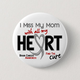 Badge Rond 5 Cm MLLE MY MOM du cancer du cerveau I