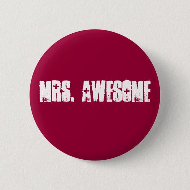Badge Rond 5 Cm Mme Awesome (Devant)