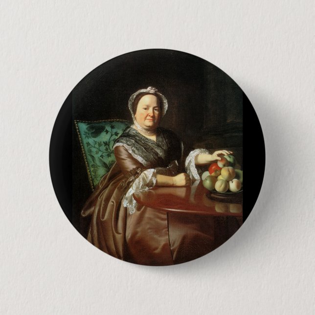 Badge Rond 5 Cm Mme Ezekial Goldthwait, par John Singleton Copley (Devant)