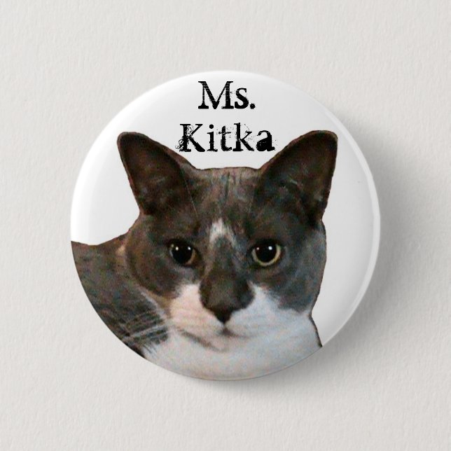 Badge Rond 5 Cm Mme Kitka Pin (Devant)