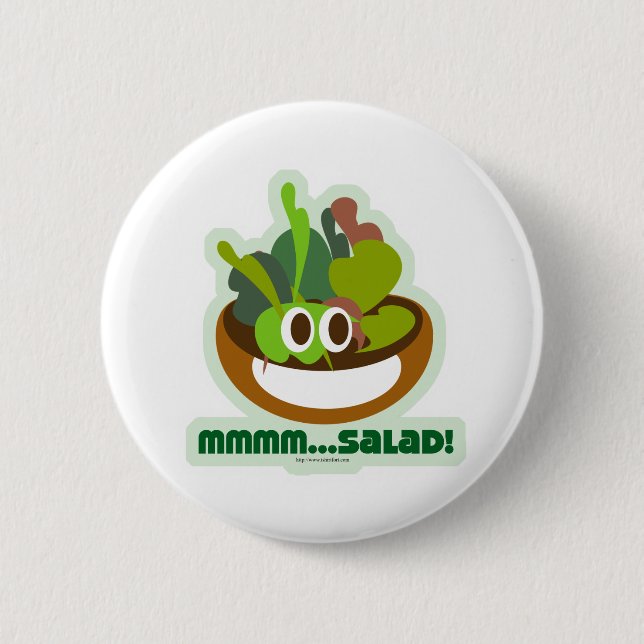 Badge Rond 5 Cm Mmmm salade (Devant)