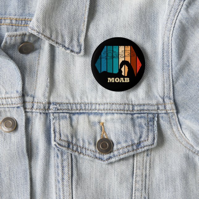 Badge Rond 5 Cm Moab Utah Parc national des Arches (En situation)