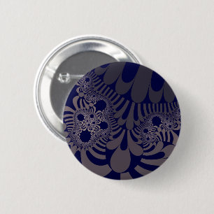 Badge Rond 5 Cm Mod bleu et argent