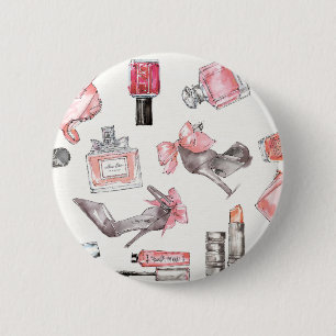 Badge Rond 5 Cm Mode chic d'aquarelle des accents