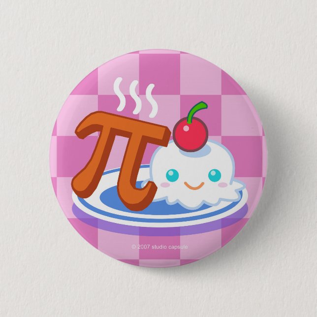 Badge Rond 5 Cm Mode d'aile du nez de pi (Devant)