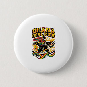 Badge Rond 5 Cm Mode de but Ghana Skeleton Striker Nations Streetw