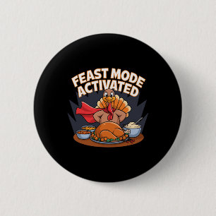 Badge Rond 5 Cm Mode fête Activé Turquie Thanksgiving Superhero