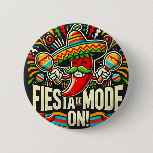 Badge Rond 5 Cm mode fiesta activé !