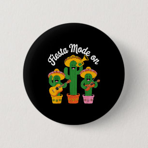 Badge Rond 5 Cm Mode fiesta cactus groupe cinco de mayo drôle mexi