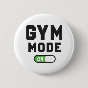 Badge Rond 5 Cm Mode Gym - Entraînez-vous Fort Restez Fort