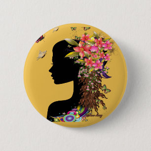 Badge Rond 5 Cm Mode Imaginaire pour dames