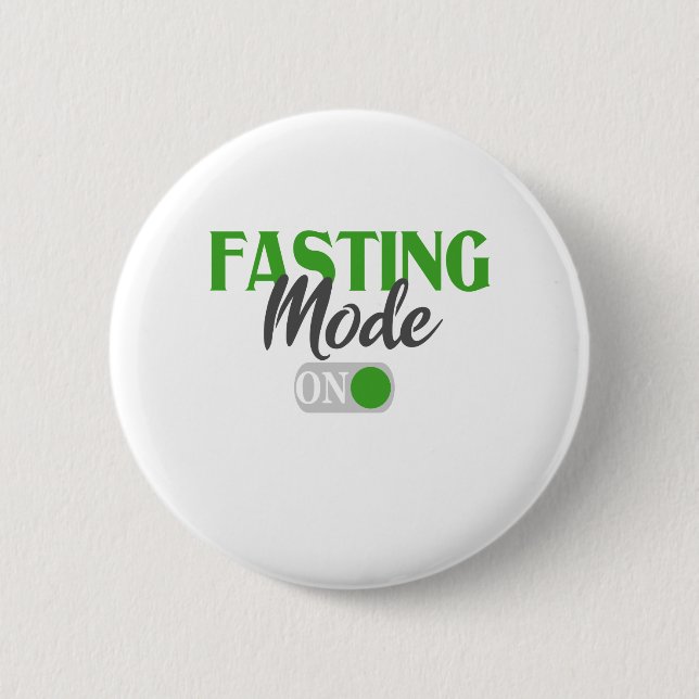 Badge Rond 5 Cm Mode Jeûne Sur Amusant Ramadan kareem Cadeau (Devant)