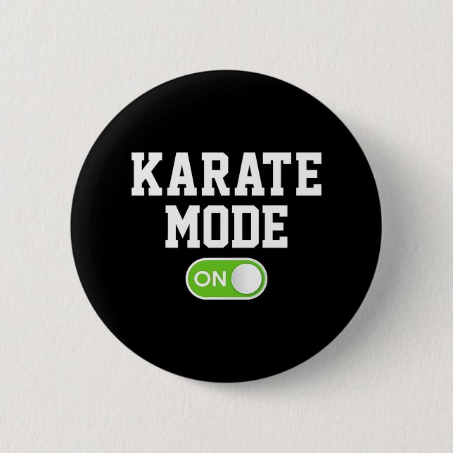 Badge Rond 5 Cm Mode Karate Sur Funny Karateka (Devant)
