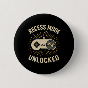Badge Rond 5 Cm Mode Récréation Débloqué Contrôleur de jeu rétro s