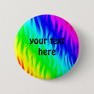 Badge Rond 5 Cm Modèle arc-en-ciel zèbre
