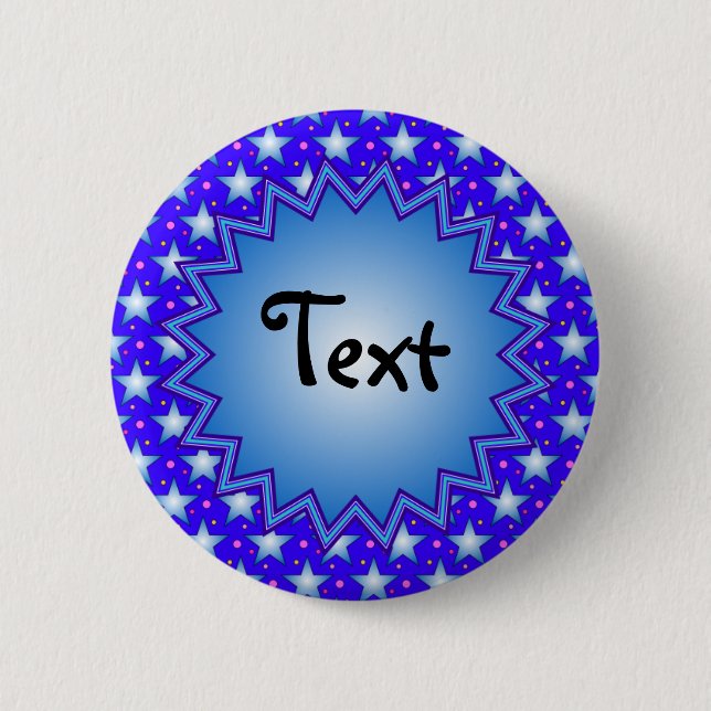 Badge Rond 5 Cm Modèle de conception d'étoile (Devant)