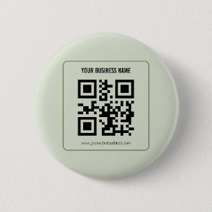 Badge Rond 5 Cm Modèle de nom d'entreprise de code QR personnalisé