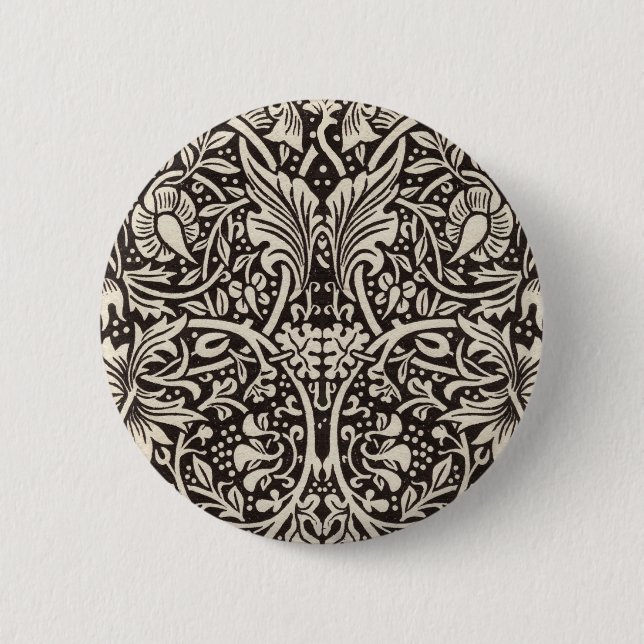 Badge Rond 5 Cm Modèle de papier peint floral jonquille de William (Devant)