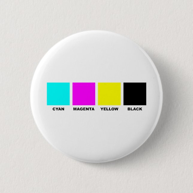 Badge Rond 5 Cm Modèle de processus de couleur de CMYK quatre (Devant)